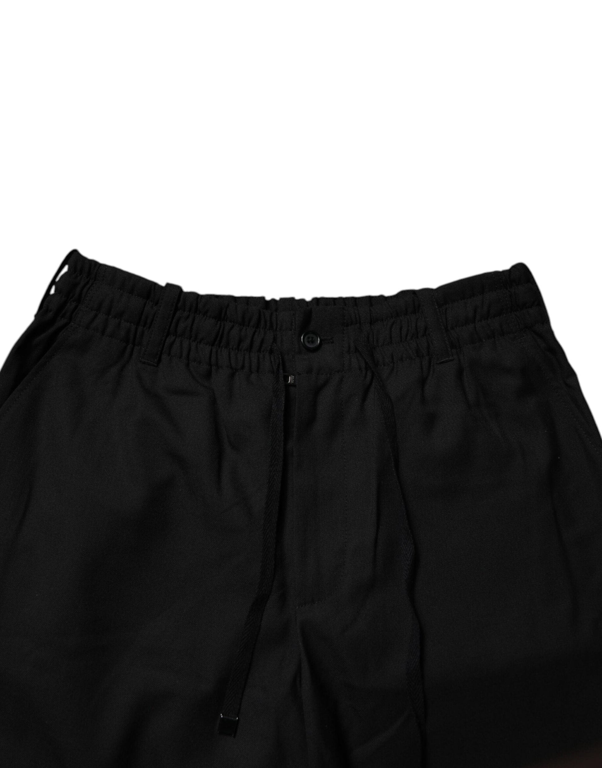 Dolce & Gabbana IT44 | XS Dolce & Gabbana Black Polyester Men Cropped Pants