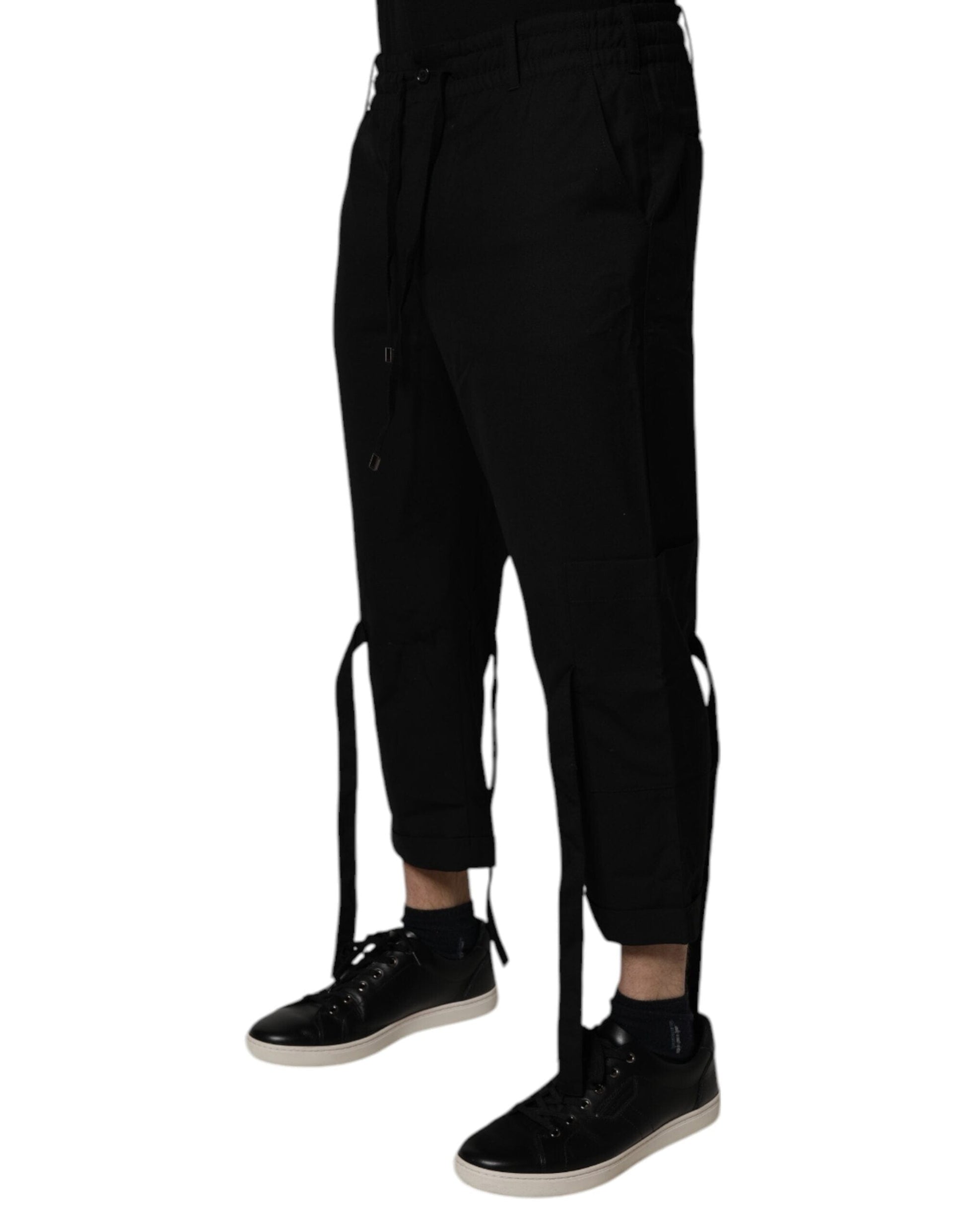 Dolce & Gabbana IT44 | XS Dolce & Gabbana Black Polyester Men Cropped Pants