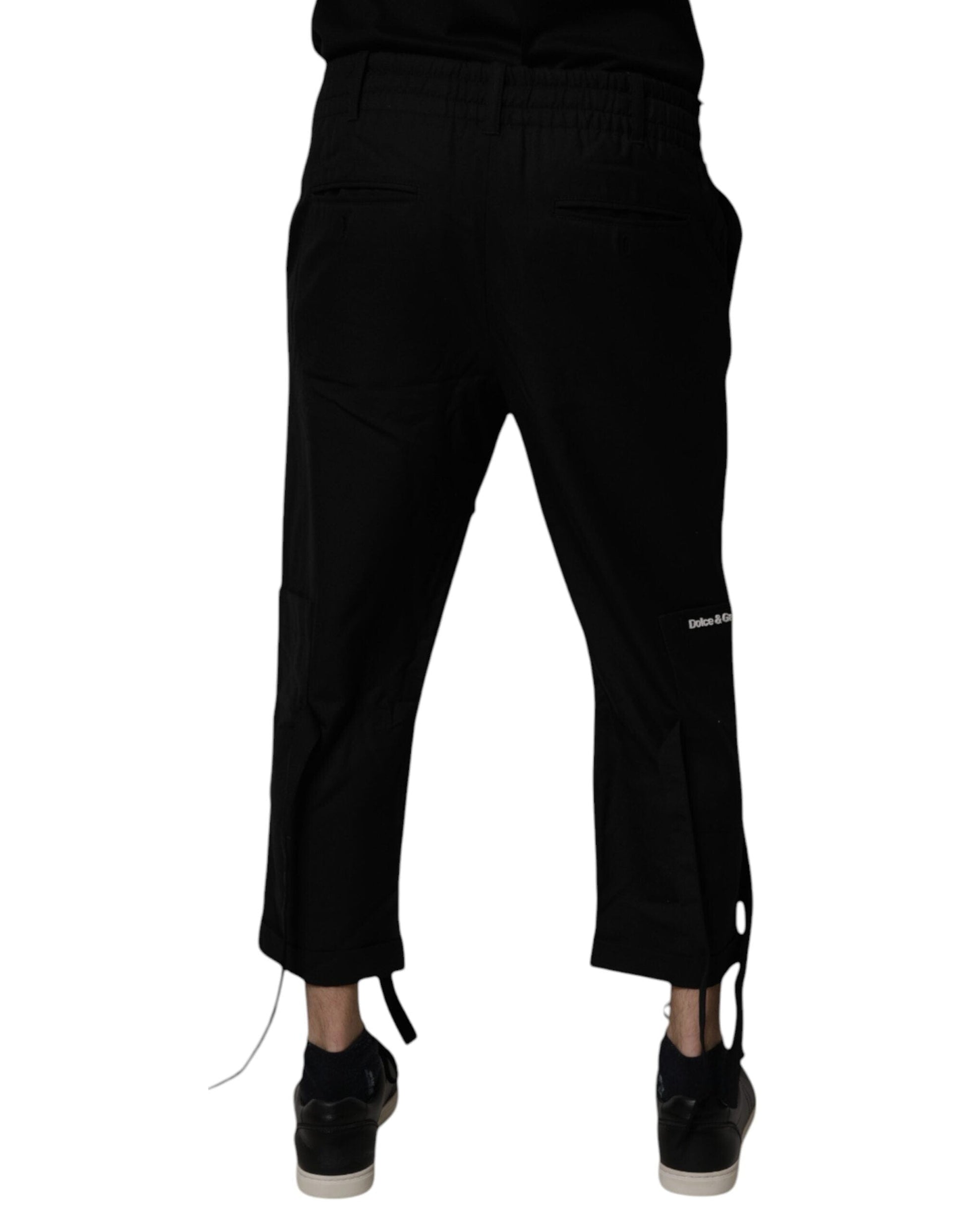 Dolce & Gabbana IT44 | XS Dolce & Gabbana Black Polyester Men Cropped Pants