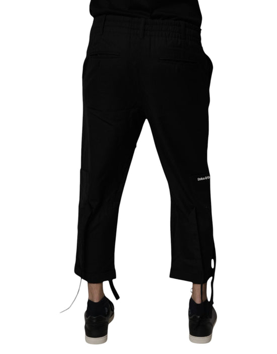 Dolce & Gabbana IT44 | XS Dolce & Gabbana Black Polyester Men Cropped Pants