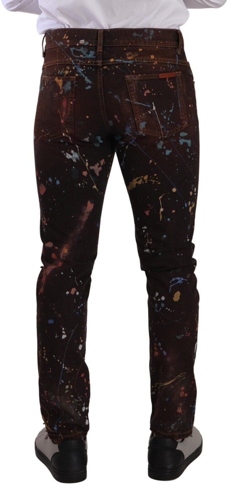 Dolce & Gabbana IT48 | M Dolce & Gabbana Multicolor Painted Skinny Denim Jeans