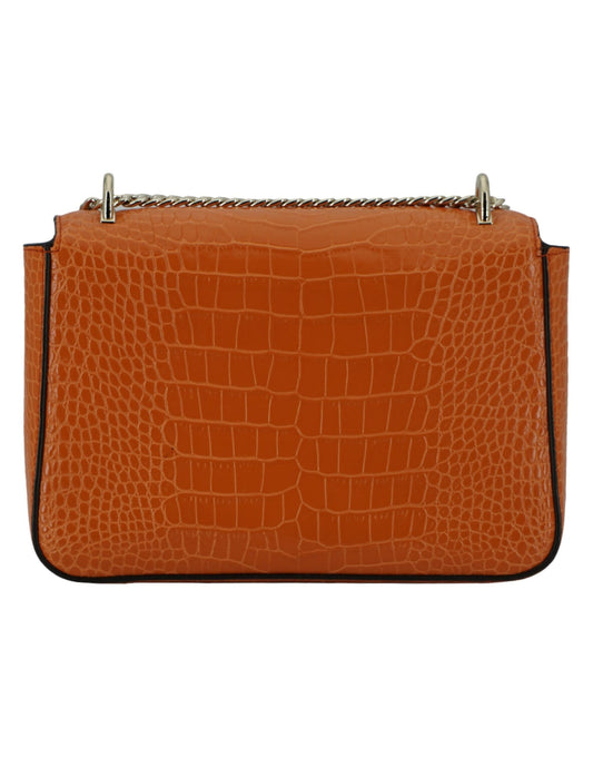 Jimmy Choo Jimmy Choo Amber Orange Leather Shoulder Bag