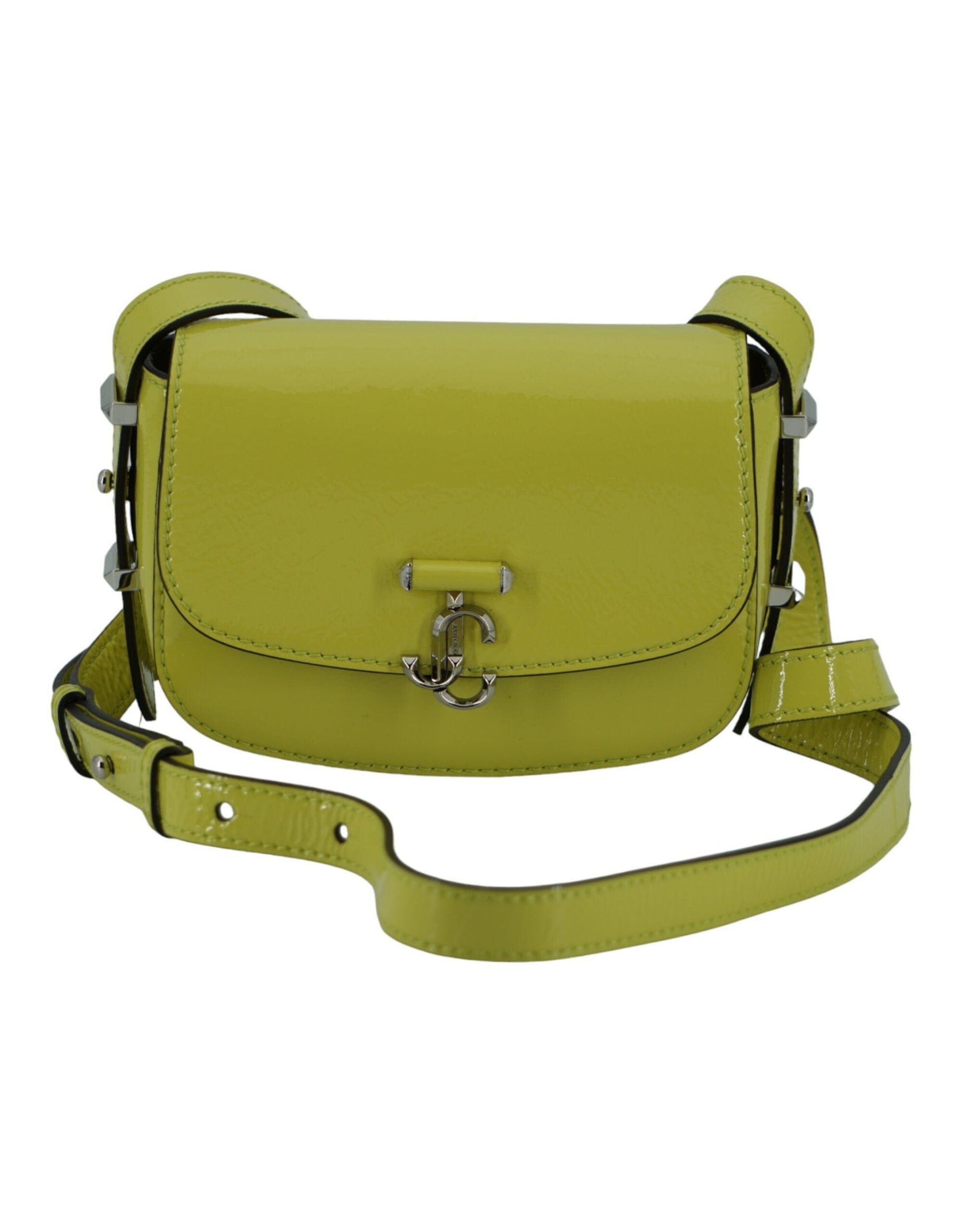 Jimmy Choo Jimmy Choo Lime Yellow Leather Small Shoulder Bag