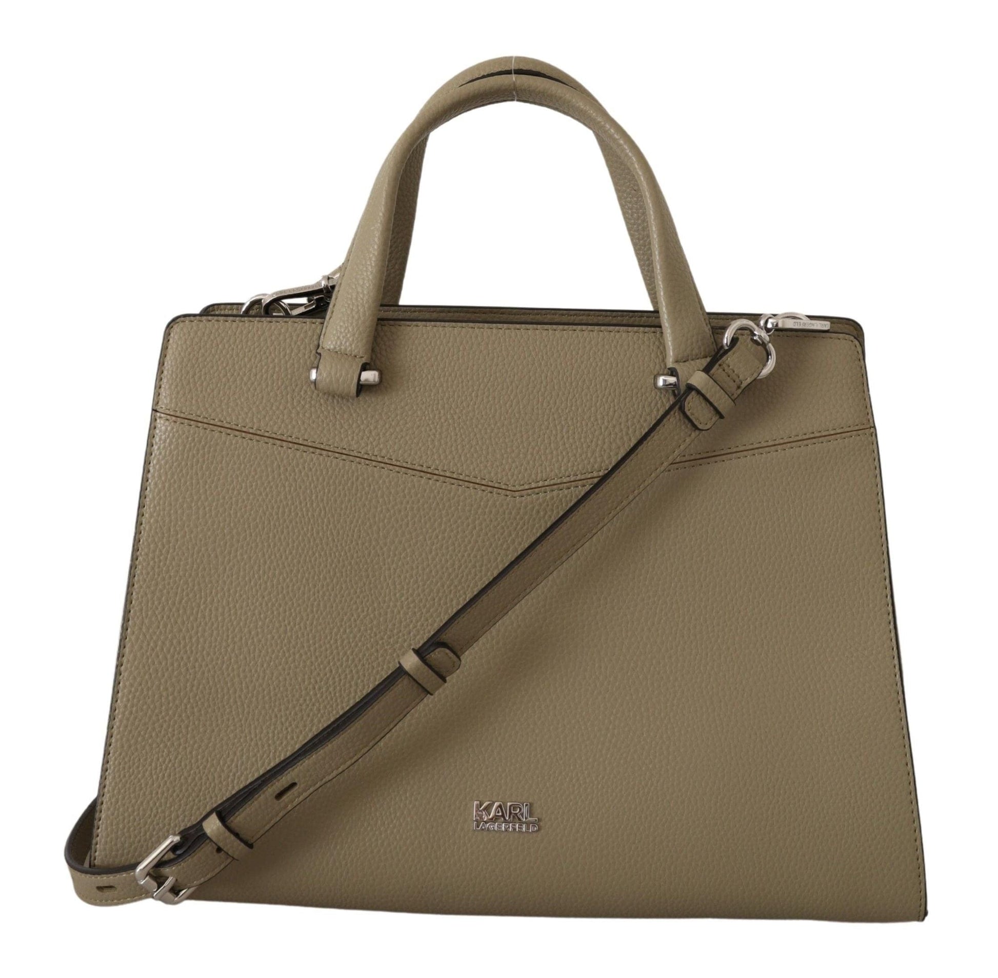 Karl Lagerfeld Karl Lagerfeld Enchanting Sage Green Leather Tote