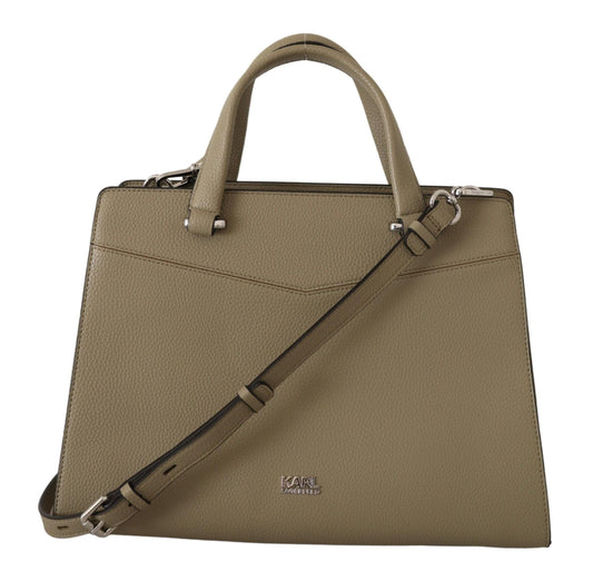 Karl Lagerfeld Karl Lagerfeld Enchanting Sage Green Leather Tote