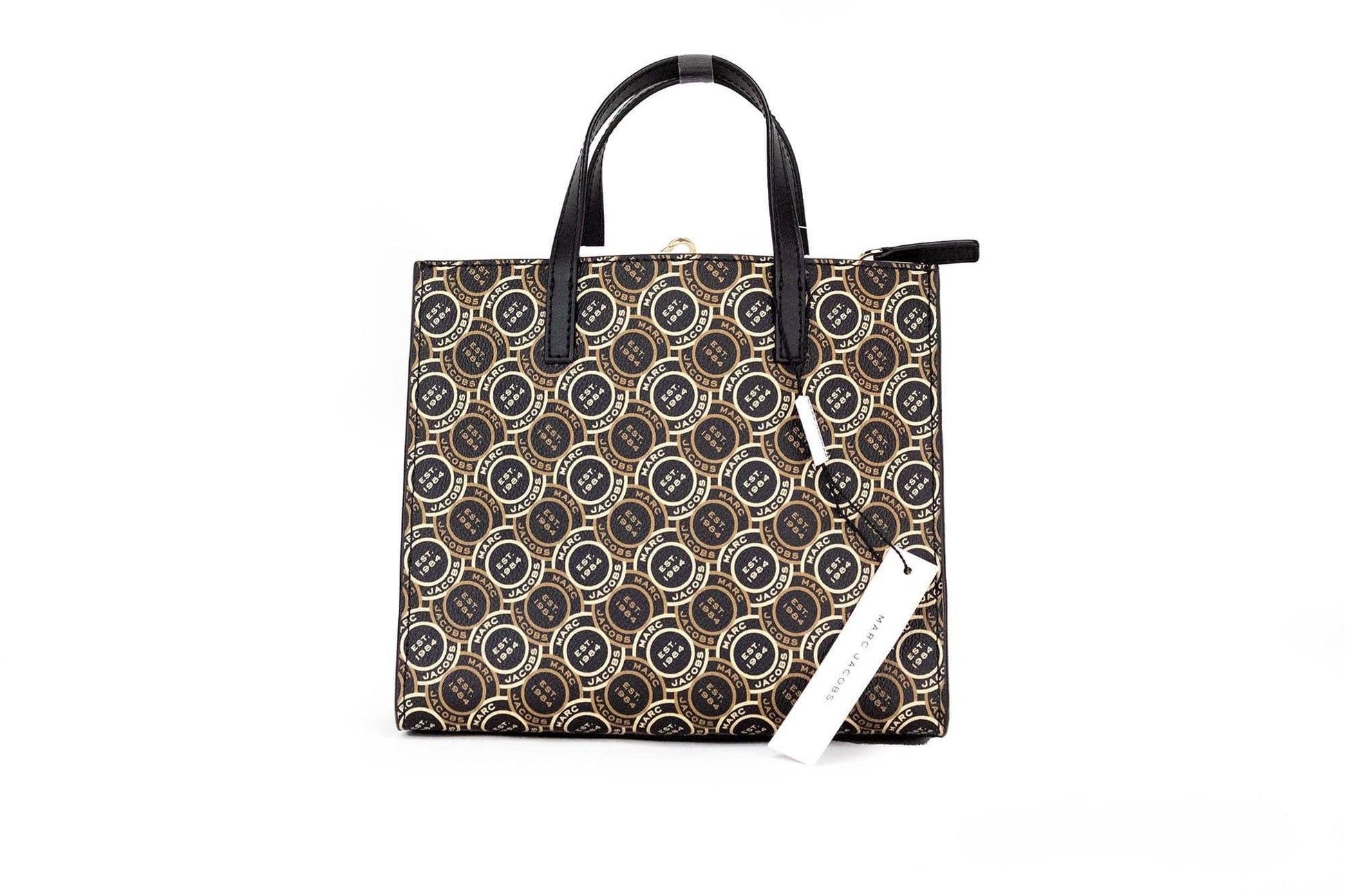 Marc Jacobs Marc Jacobs Mini Grind Signet Printed Leather Crossbody Tote Handbag Purse