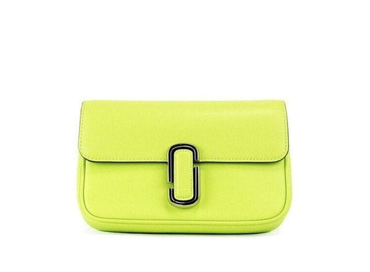 Marc Jacobs Marc Jacobs The J Marc Green Glow Smooth Leather Shoulder Crossbody Handbag