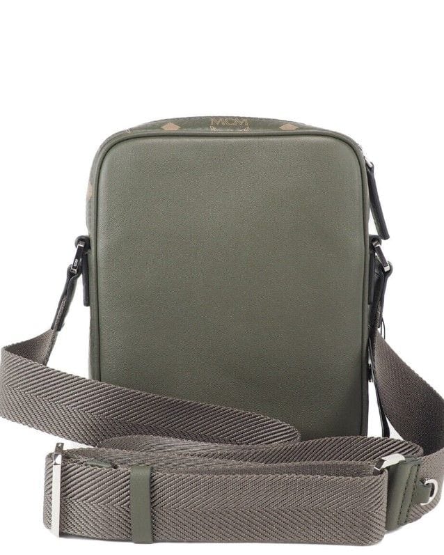 MCM MCM Klassik Mini Sea Turtle Visetos Mixed Leather Multifunction Crossbody Bag Green