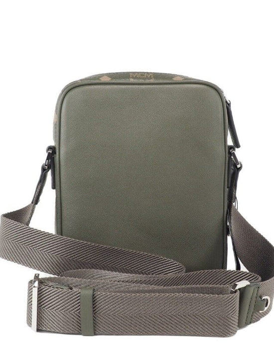 MCM MCM Klassik Mini Sea Turtle Visetos Mixed Leather Multifunction Crossbody Bag Green