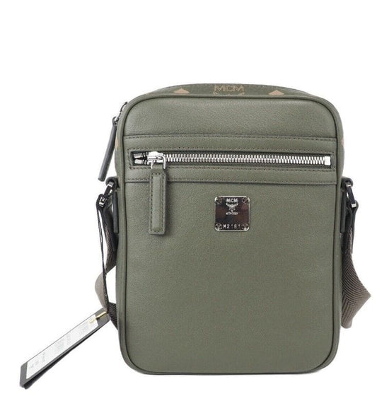 MCM MCM Klassik Mini Sea Turtle Visetos Mixed Leather Multifunction Crossbody Bag Green