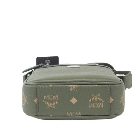 MCM MCM Klassik Mini Sea Turtle Visetos Mixed Leather Multifunction Crossbody Bag Green