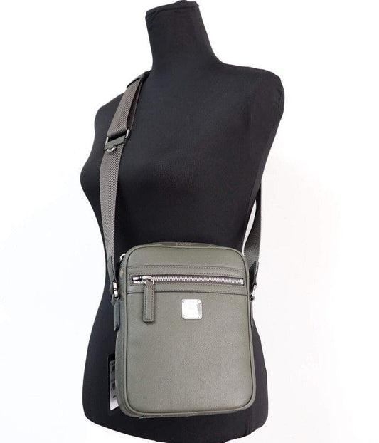 MCM MCM Klassik Mini Sea Turtle Visetos Mixed Leather Multifunction Crossbody Bag Green