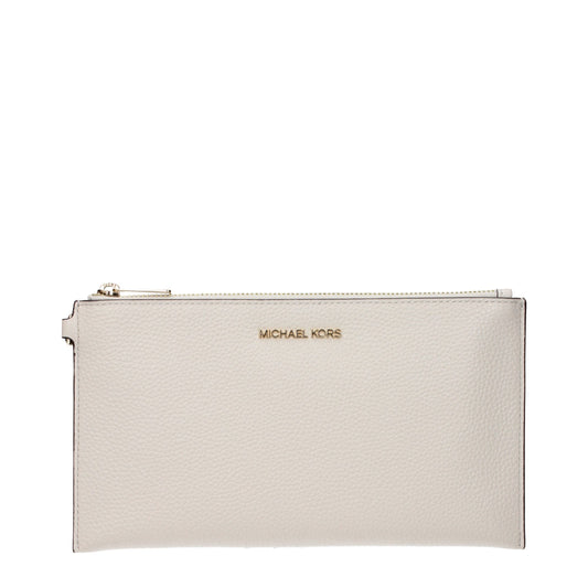 Michael Kors Michael Kors Beige Leather Clutch Bag