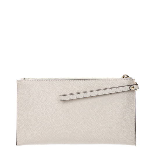 Michael Kors Michael Kors Beige Leather Clutch Bag