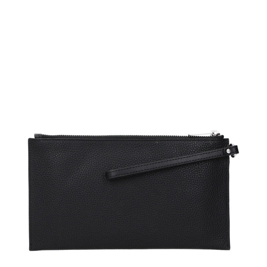 Michael Kors Michael Kors Black Leather Clutch Bag