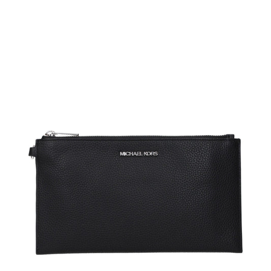 Michael Kors Michael Kors Black Leather Clutch Bag
