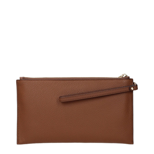 Michael Kors Michael Kors Brown Leather Clutch Bag