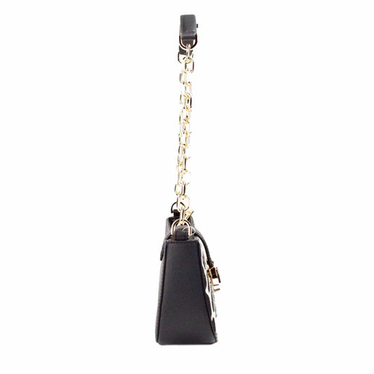 Michael Kors Michael Kors Carmen Small Black Haircalf Pouchette Shoulder Crossbody Bag