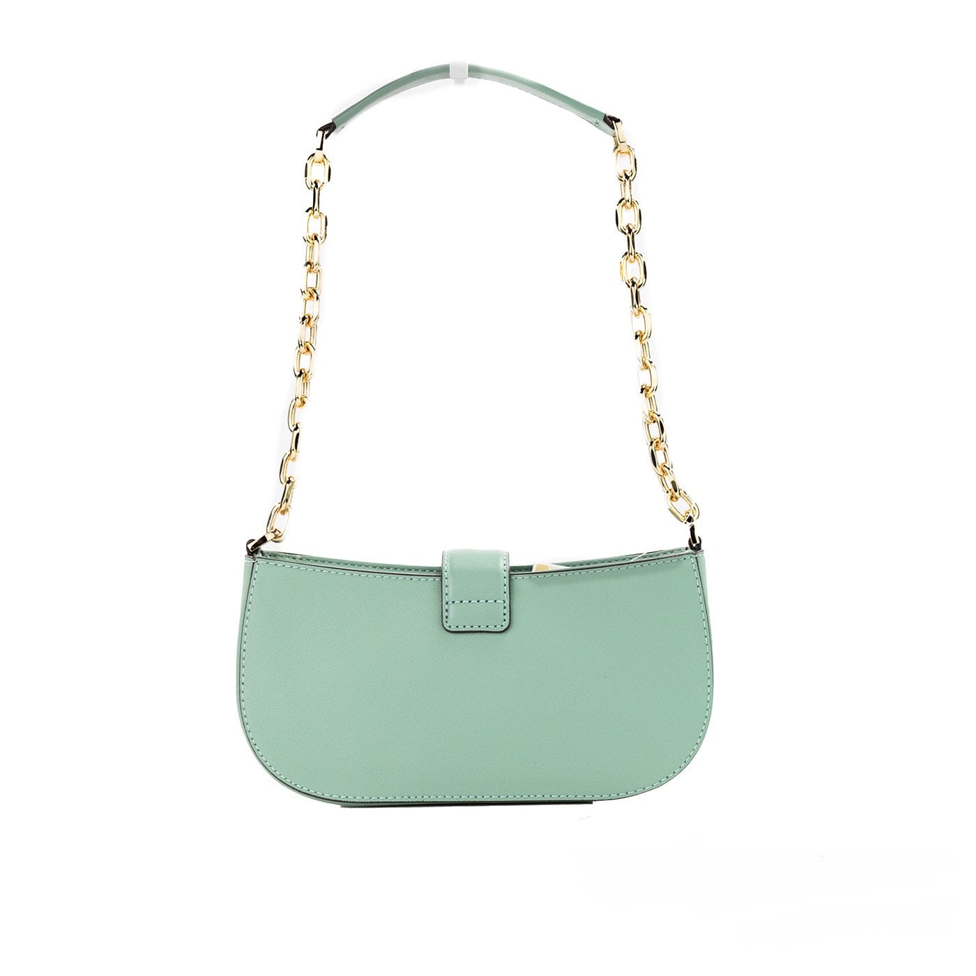 Michael Kors Michael Kors Carmen Small Sea Green Leather Pouchette Shoulder Crossbody Purse