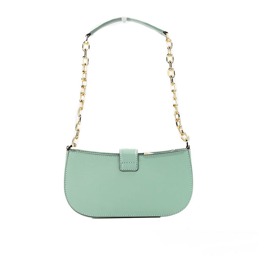 Michael Kors Michael Kors Carmen Small Sea Green Leather Pouchette Shoulder Crossbody Purse