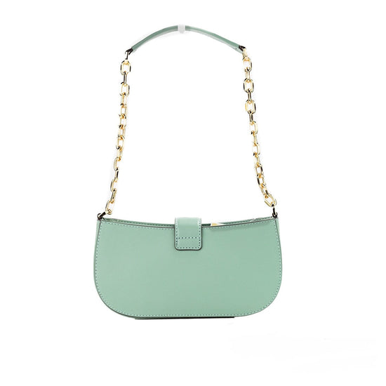 Michael Kors Michael Kors Carmen Small Sea Green Leather Pouchette Shoulder Crossbody Purse