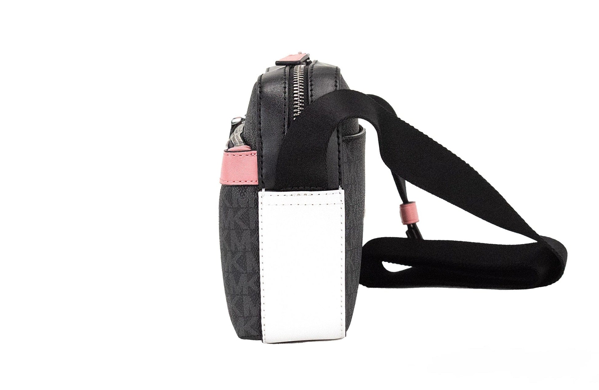 Michael Kors Michael Kors Cooper Small Black Pink Signature PVC Utility Crossbody Bag