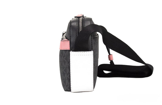 Michael Kors Michael Kors Cooper Small Black Pink Signature PVC Utility Crossbody Bag