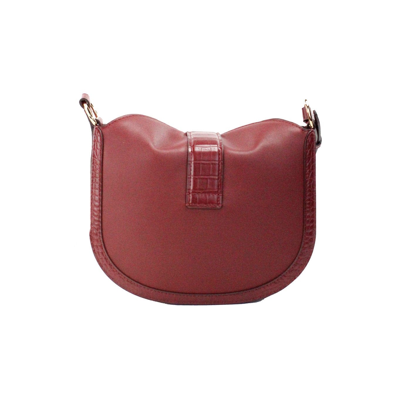 Michael Kors Michael Kors Gabby Small Dark Cherry Leather Foldover Hobo Crossbody Bag