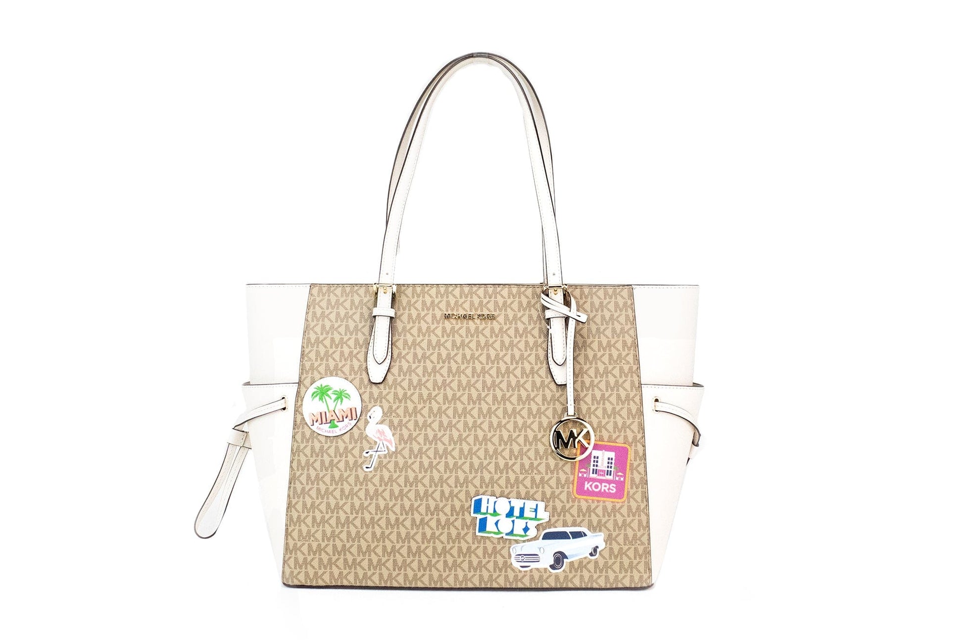 Michael Kors Michael Kors Gilly Large Travel Miami Print Signature PVC Tote Handbag Purse