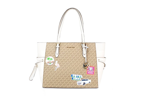 Michael Kors Michael Kors Gilly Large Travel Miami Print Signature PVC Tote Handbag Purse
