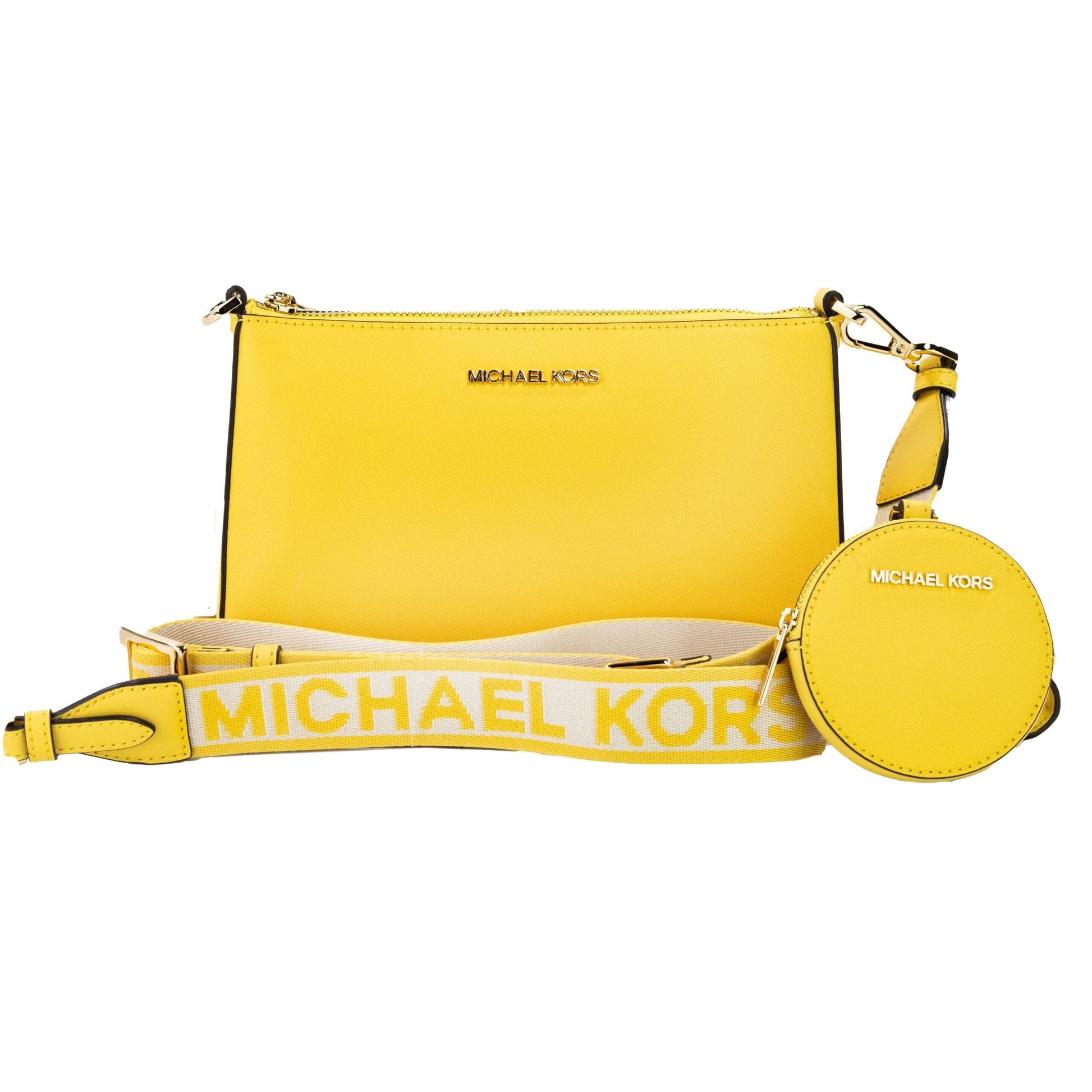 Michael Kors Michael Kors Jet Set Daffodil Vegan Crossbody Tech Attachment Bag Purse