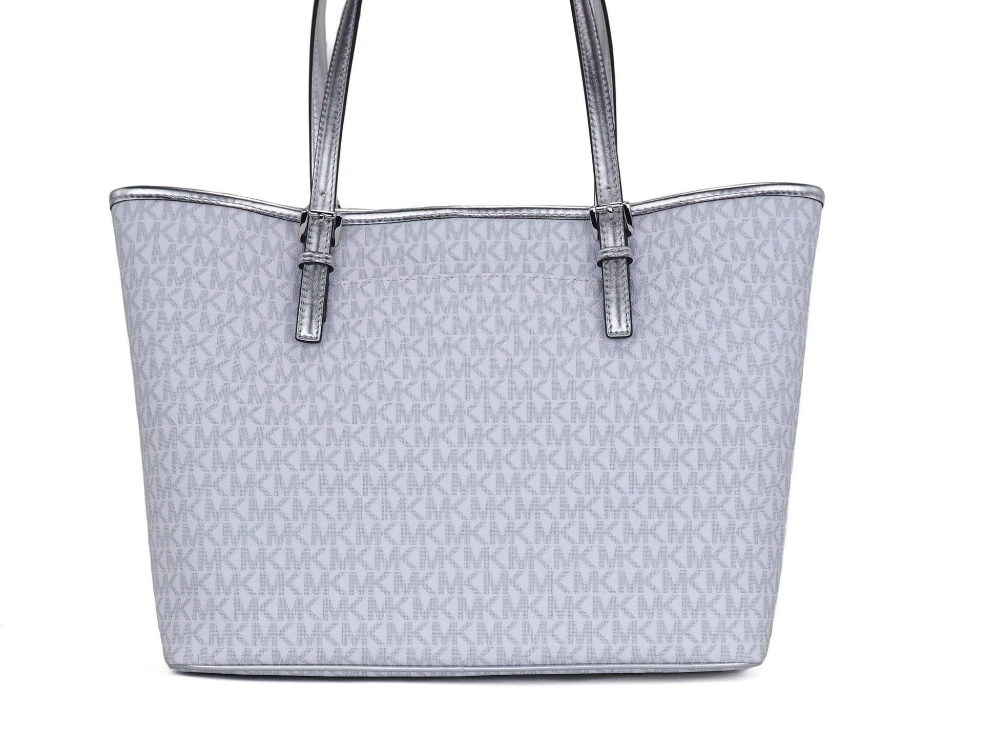 Michael Kors Michael Kors Jet Set Girls Print Medium Signature PVC Carryall Shoulder Tote Handbag (Bright White Multi)