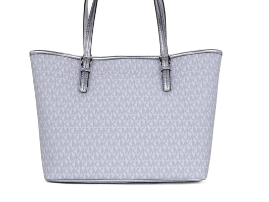 Michael Kors Michael Kors Jet Set Girls Print Medium Signature PVC Carryall Shoulder Tote Handbag (Bright White Multi)