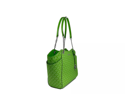Michael Kors Michael Kors Jet Set Large Chain Shoulder Tote Bag Jungle Green