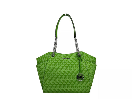 Michael Kors Michael Kors Jet Set Large Chain Shoulder Tote Bag Jungle Green