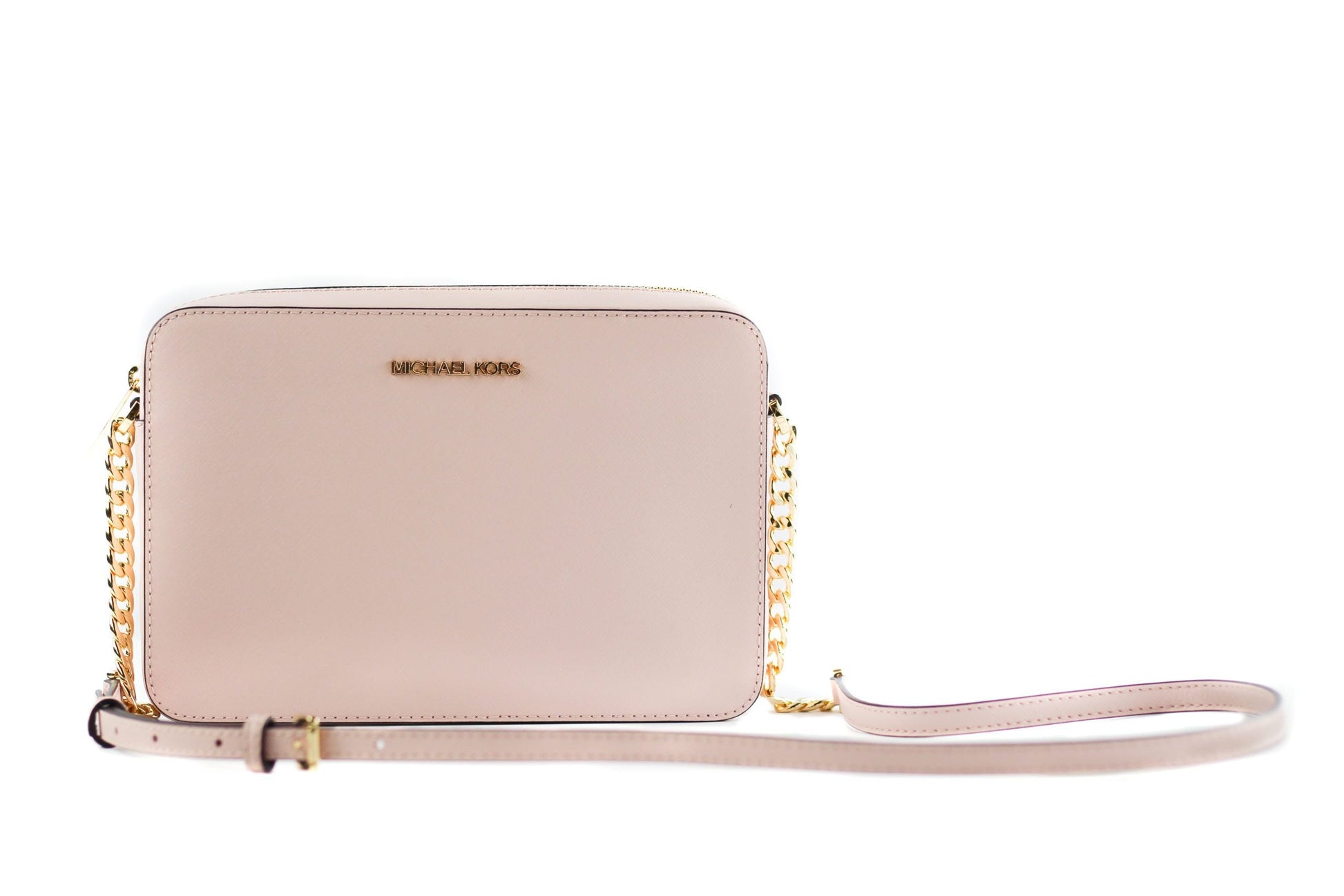 Michael Kors Michael Kors Jet Set Large East West Saffiano Leather Crossbody Bag Handbag (Powder Blush)