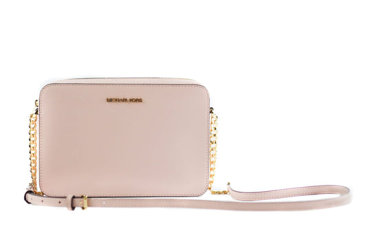 Michael Kors Michael Kors Jet Set Large East West Saffiano Leather Crossbody Bag Handbag (Powder Blush)