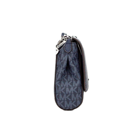 Michael Kors Michael Kors Jet Set Medium Navy Blue PVC Convertible Pouchette Crossbody Bag