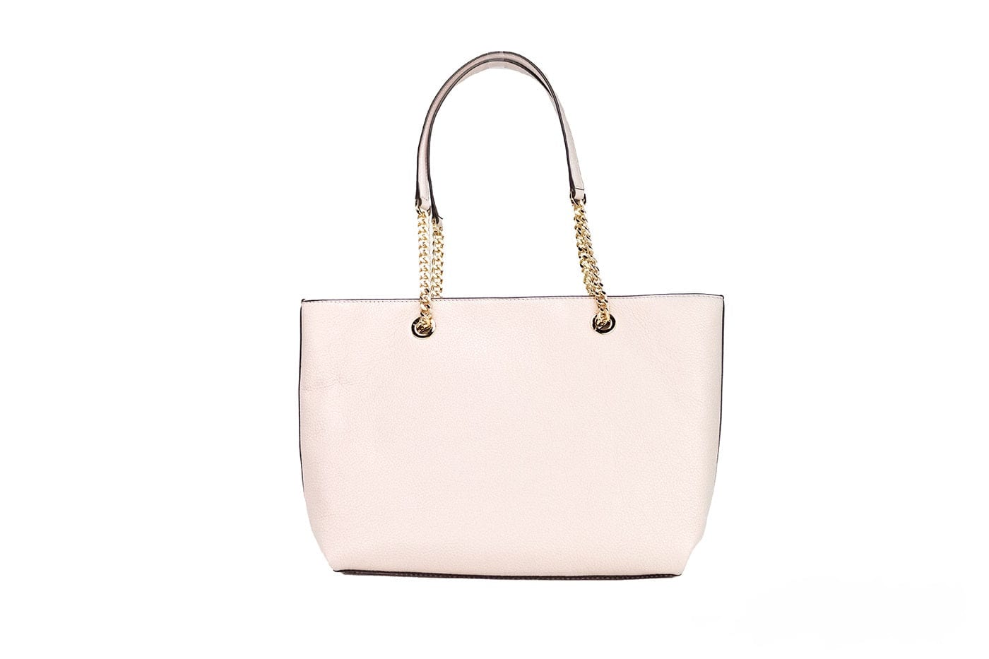 Michael Kors Michael Kors Jet Set Medium Powder Blush Leather Front Zip Chain Tote Bag Purse