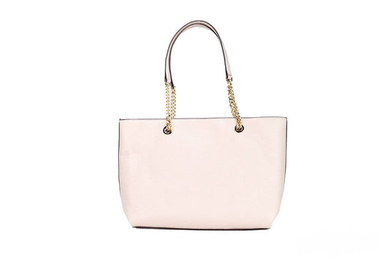 Michael Kors Michael Kors Jet Set Medium Powder Blush Leather Front Zip Chain Tote Bag Purse