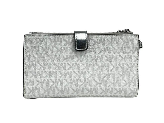 Michael Kors Michael Kors Jet Set Travel Double Zip Wristlet Wallet White