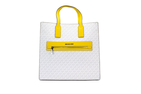 Michael Kors Michael Kors Kenly Large Signature Citrus PVC North South Tote Computer Handbag