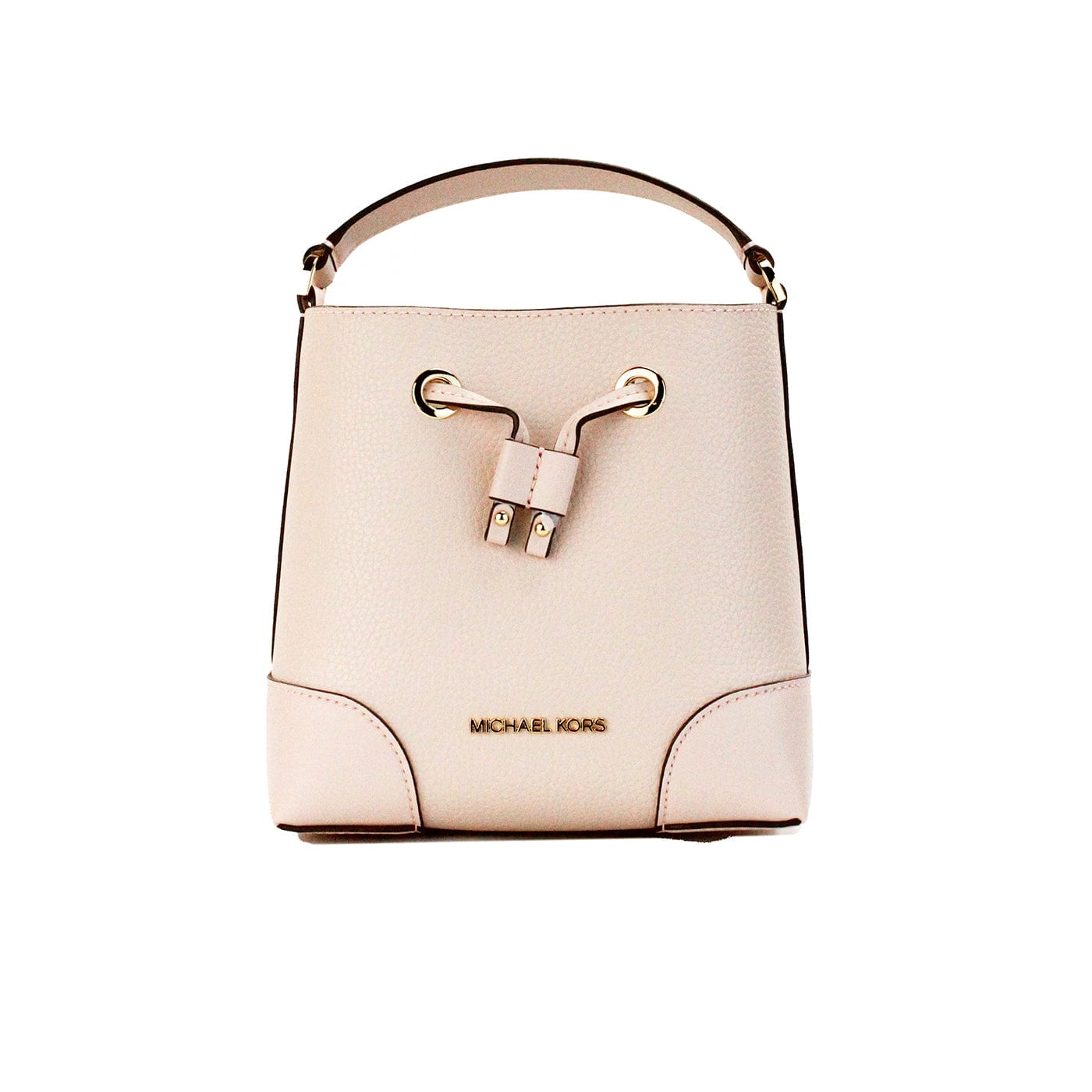 Michael Kors Michael Kors Mercer Small Powder Blush Pebble Leather Bucket Crossbody Bag Purse