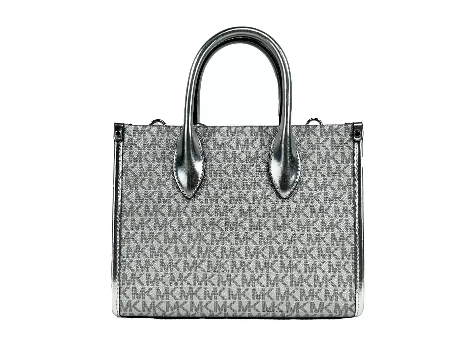 Michael Kors Michael Kors Mirella Signature Small Top Zip Tote Bag Silver
