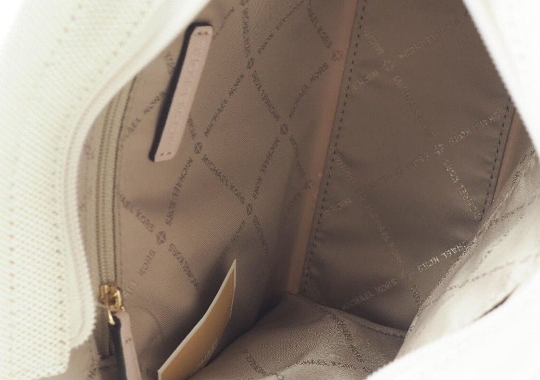 Michael Kors Michael Kors Mirella Small Powder Blush Canvas Shopper Crossbody Handbag Purse