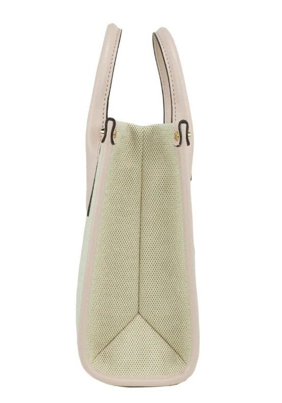 Michael Kors Michael Kors Mirella Small Powder Blush Canvas Shopper Crossbody Handbag Purse