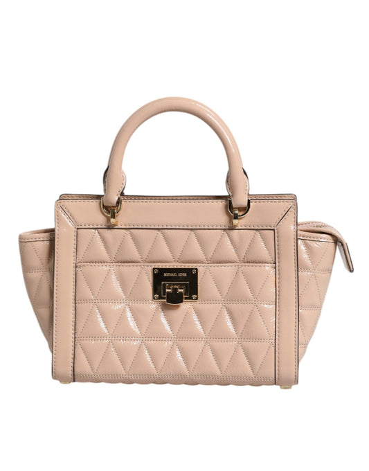 Michael Kors Michael Kors Peach Quilted Leather Logo Crossbody VIVIANNE Messenger Bag