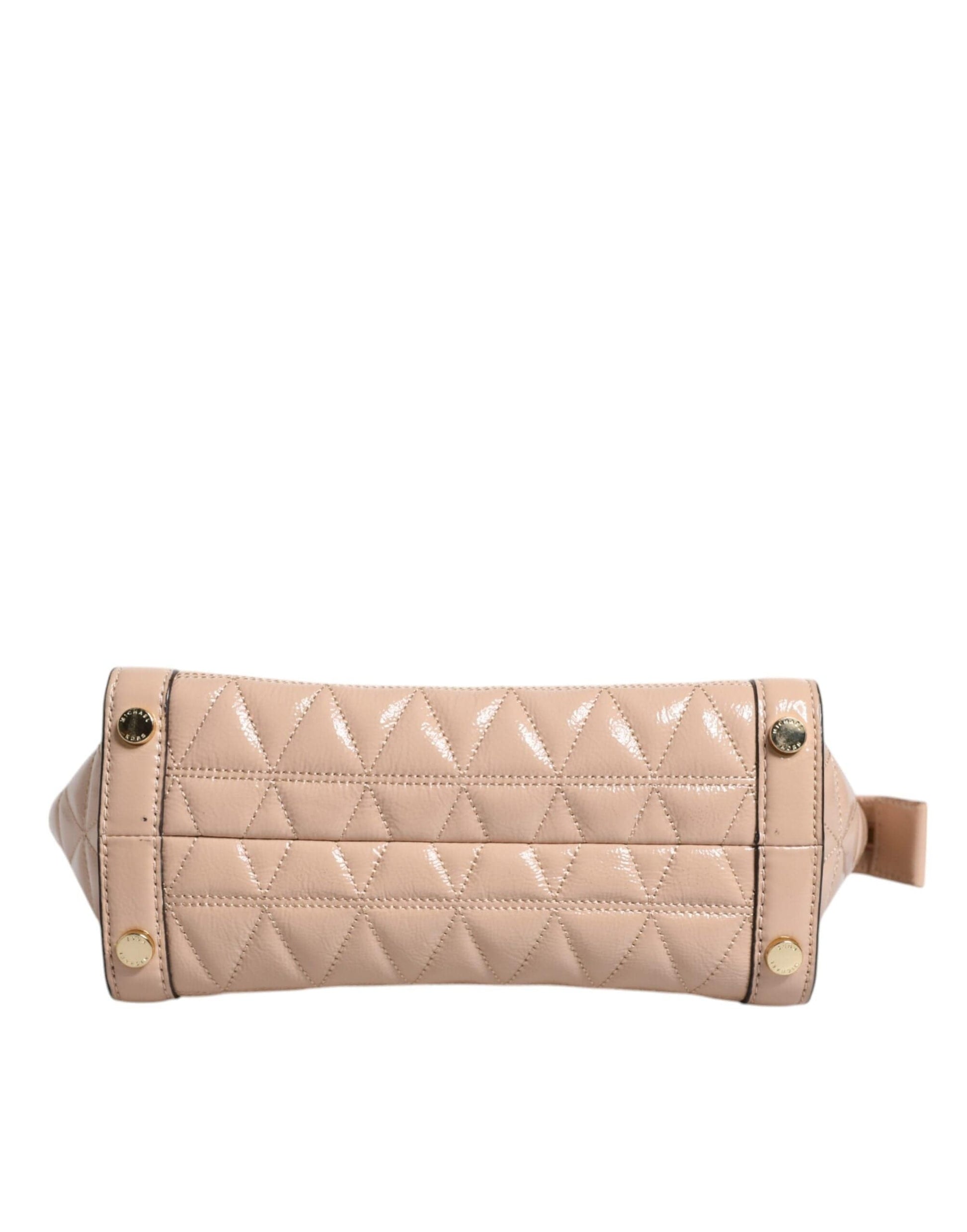 Michael Kors Michael Kors Peach Quilted Leather Logo Crossbody VIVIANNE Messenger Bag