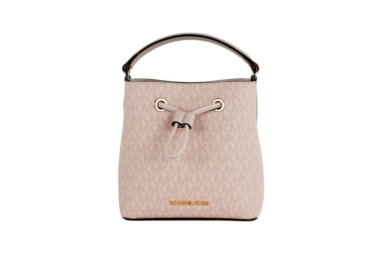 Michael Kors Michael Kors Suri Small Dark Powder Blush Signature PVC Bucket Crossbody Handbag