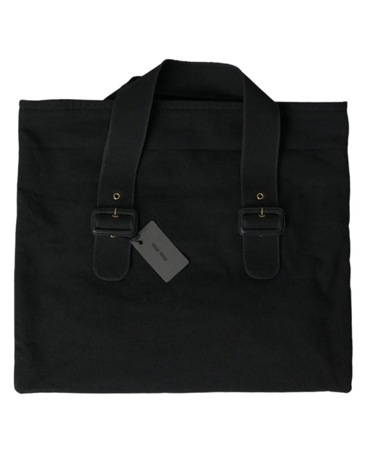 Miu Miu Miu Miu Chic Black Denim Tote for Everyday Elegance